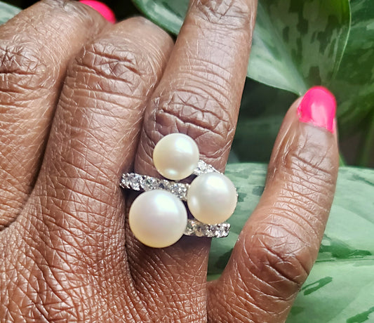 Vedazzled Pearl Ring
