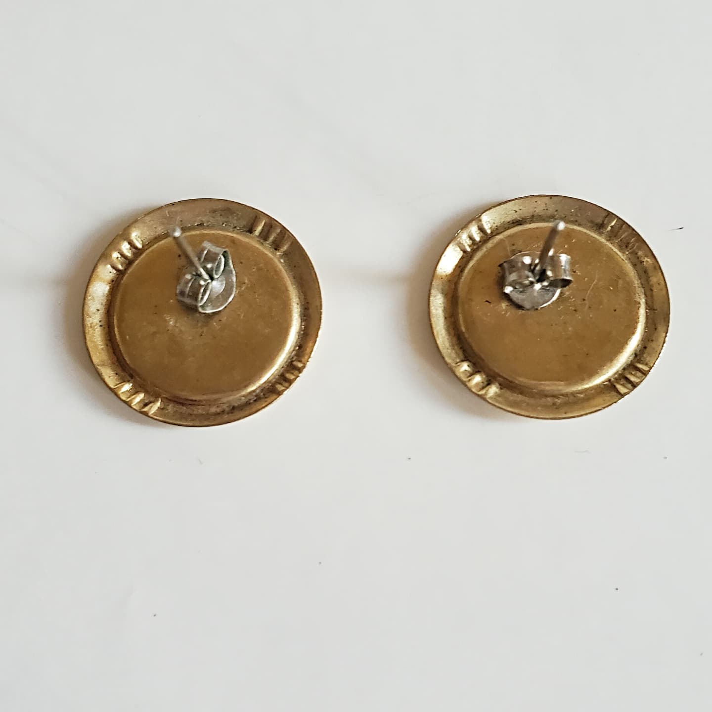 Vintage Purple Gold Love Earrings