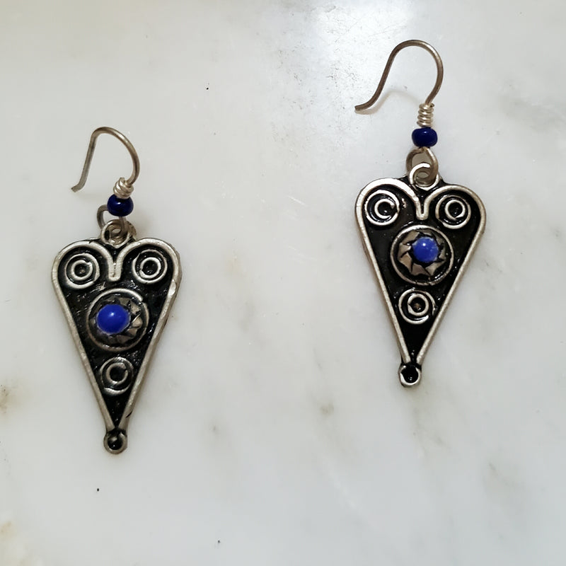 Love Knot Blue Earrings