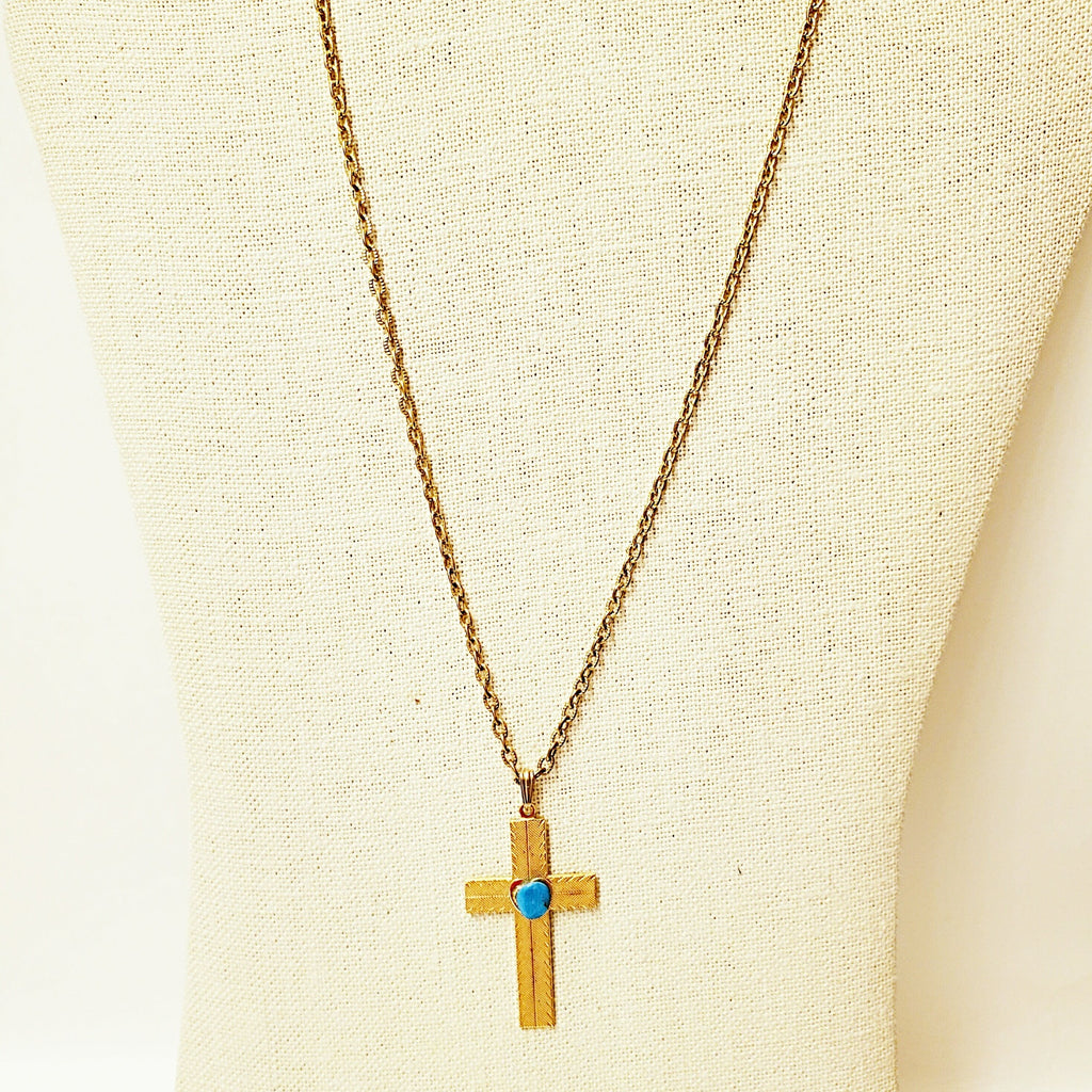 Vedazzling Cross Turk Necklace- Vedazzling Accessories