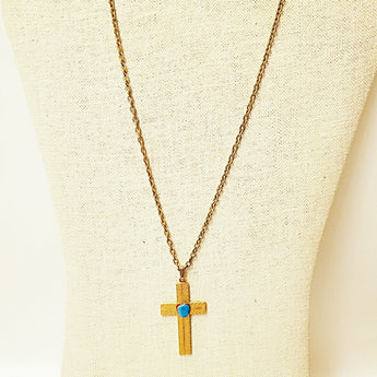 Vedazzling Cross Turk Necklace- Vedazzling Accessories