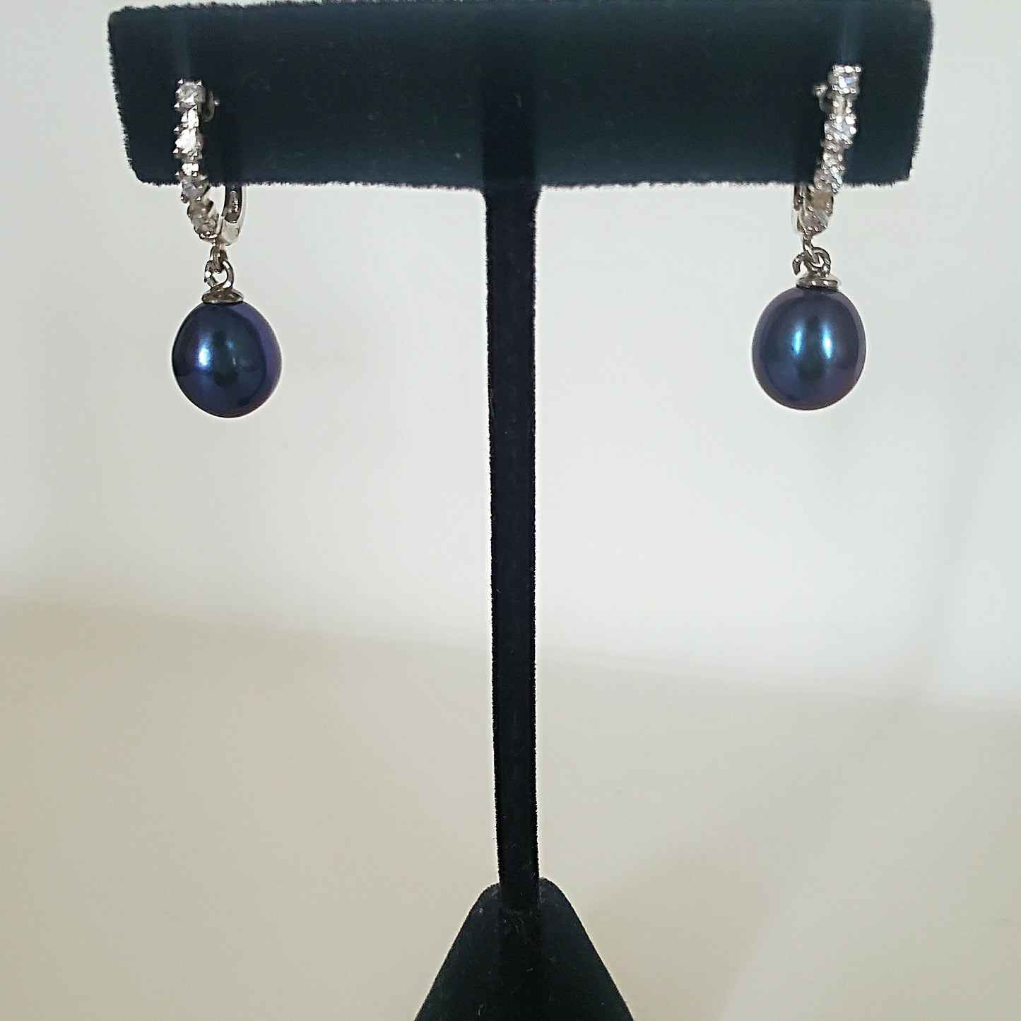 Chiquita Azul Pearl Dazzling Drop Earrings- Vedazzling Accessories