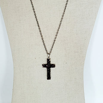 Cluster Cross Necklace-Vedazzling Accessories
