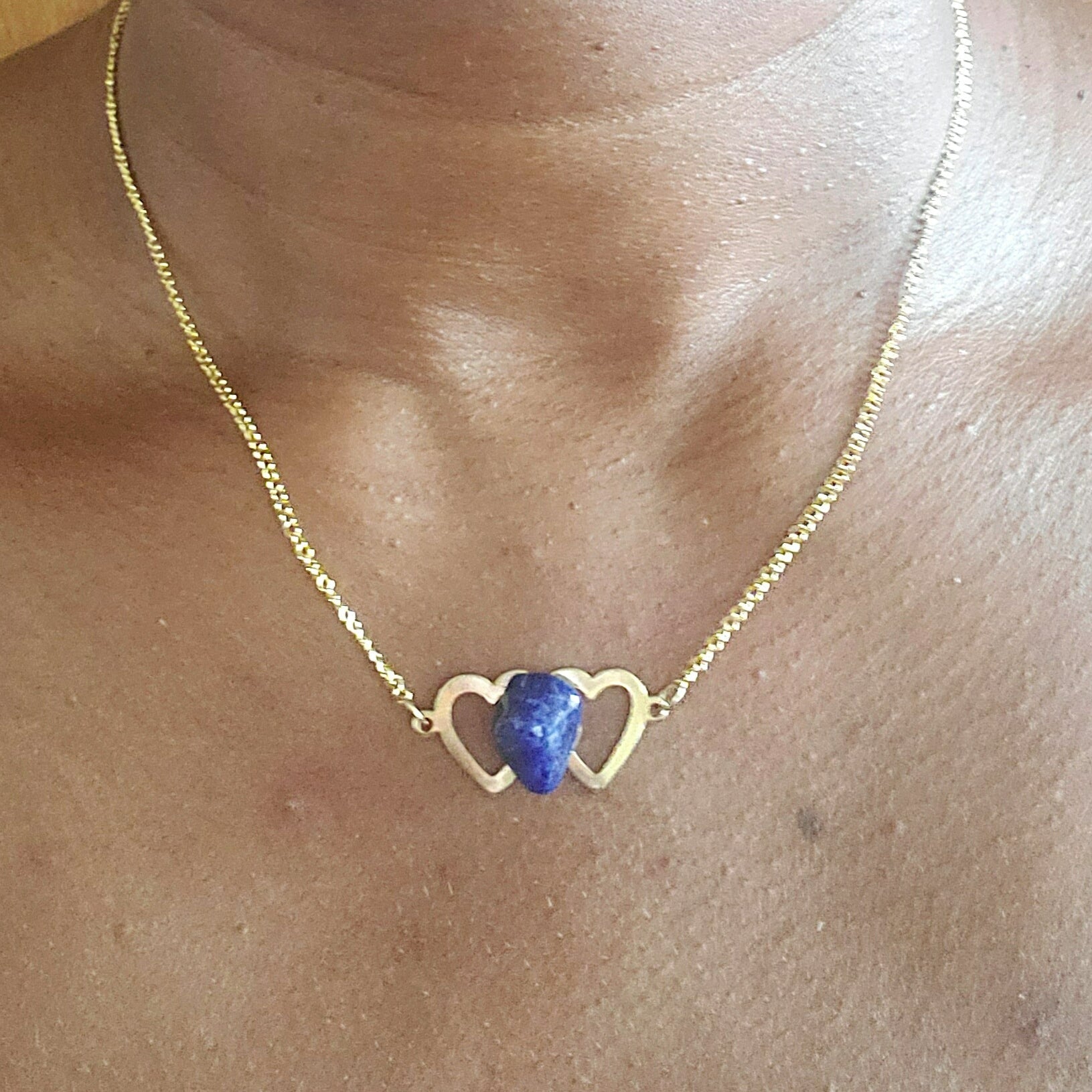 Double Heart Necklace- Vedazzling Accessories