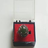 Vintage Sterling Silver Jade Ring- Vedazzling Accessories