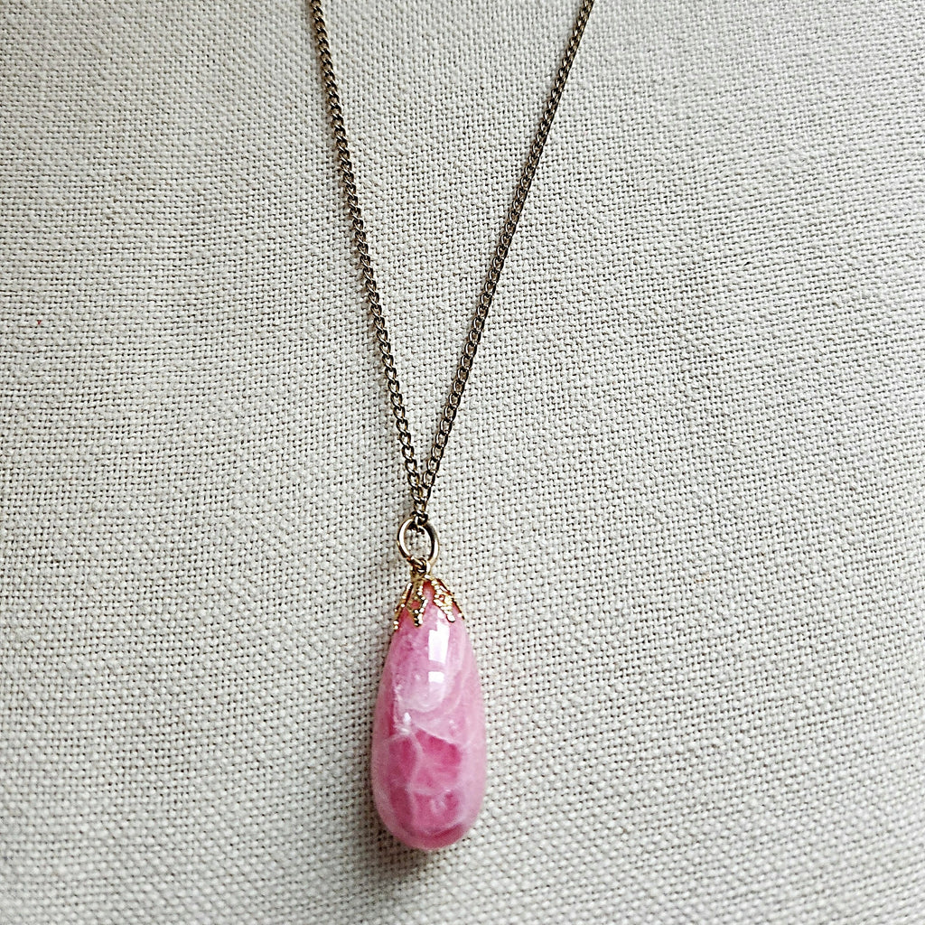 Carnelian Fun Gold Necklace- Vedazzling Accessories